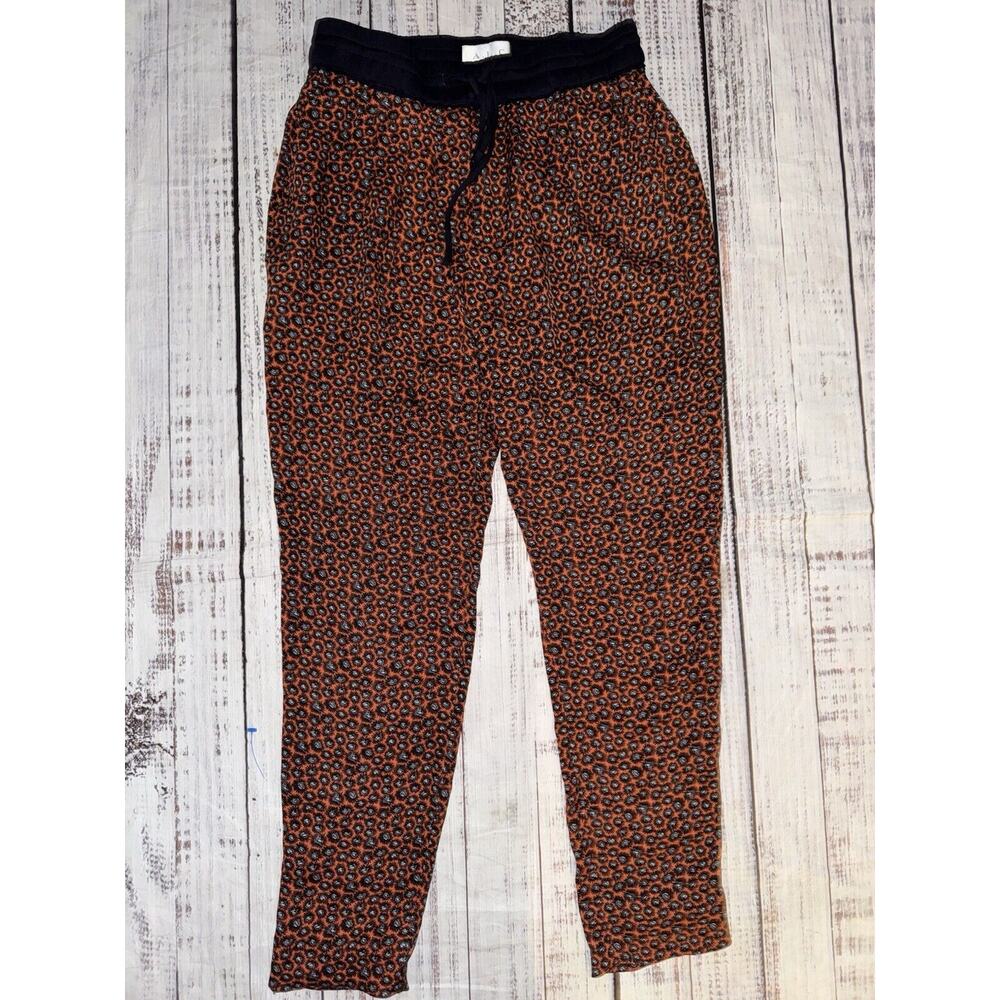 A.L.C. Women’s 100% Silk Tapered Leg Pants Pull On‎ Print Size XS